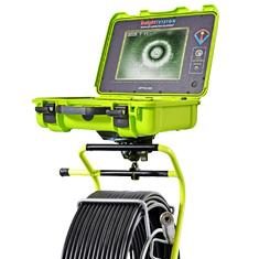 Showcases sewer camera with screen