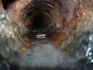 inside of sewer line