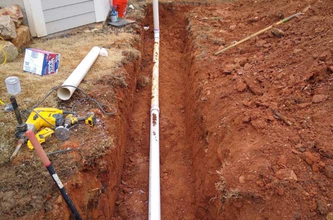 Sewer Line Relocate for Pool Installation - Performance Plumbing