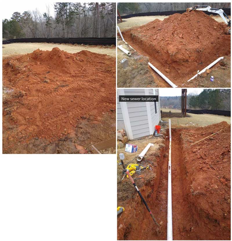 sewer line relocate